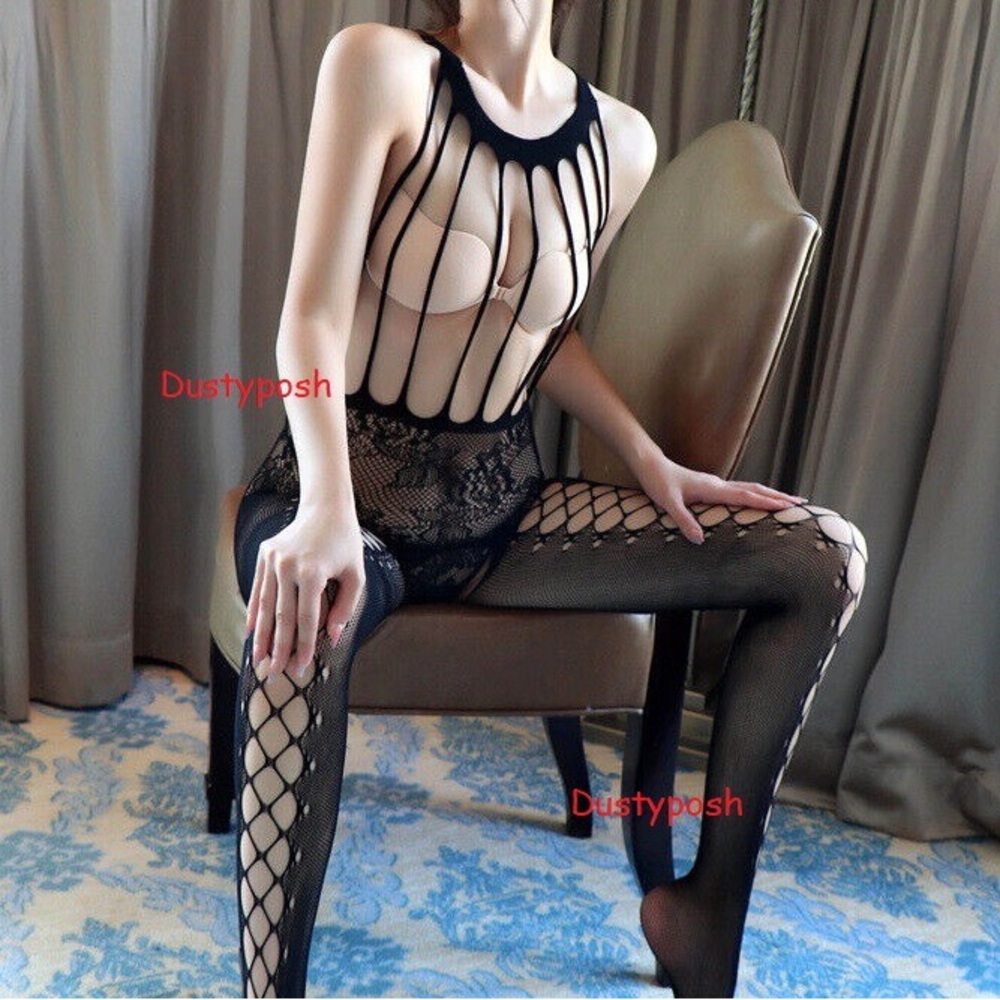 Fishnet Straps Body Stocking Lingerie Gift Sexy Bedroom Fun Cosplay Fetish Gift